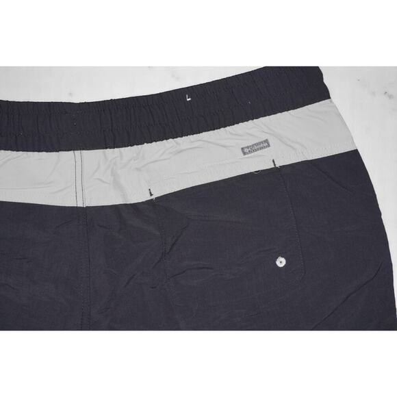 Columbia Men’s Swim Trunks Size L | Black Gray Nylon Board Shorts Mesh Liner - Picture 3 of 9